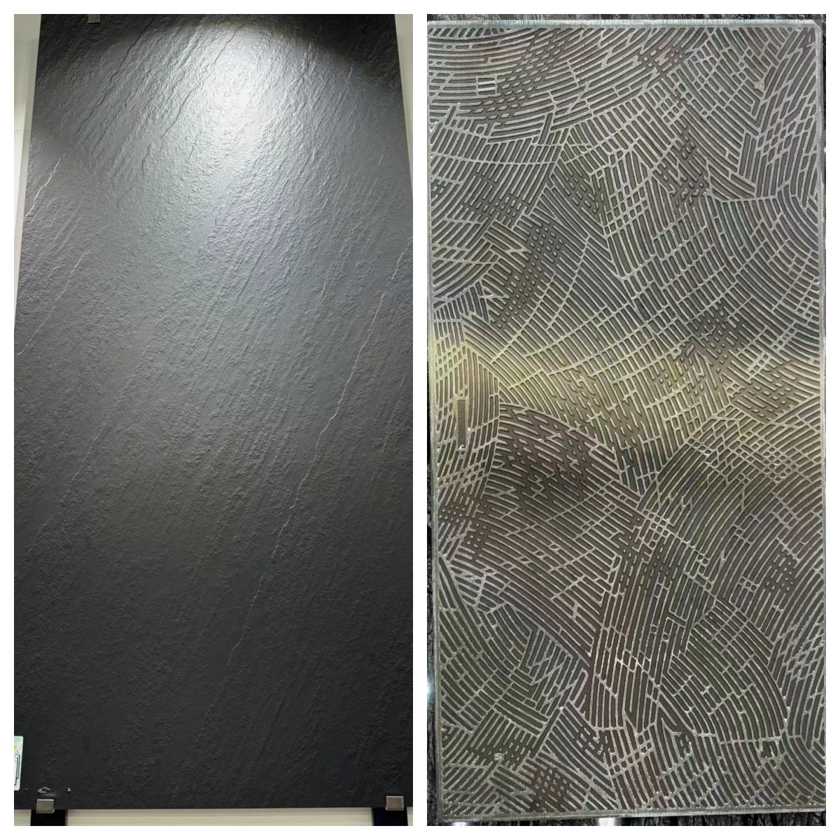 Carreau de porcelaine &eacute;maill&eacute;e super noir